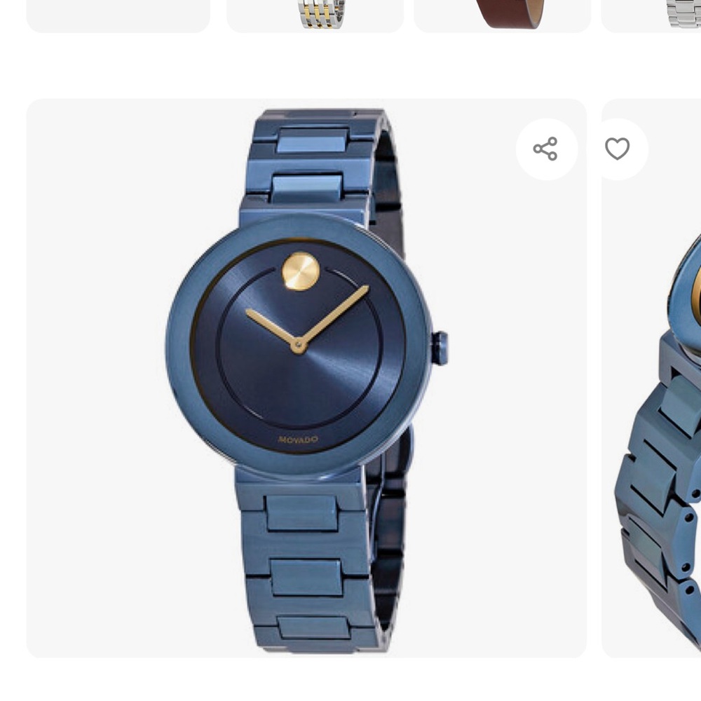 Movado Midnight Blue and Gold Timepiece 34mm